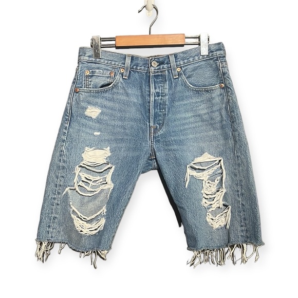 Levi's Pants - Levi’s 501 High Rise Cut Off Denim Bermuda Jean Shorts